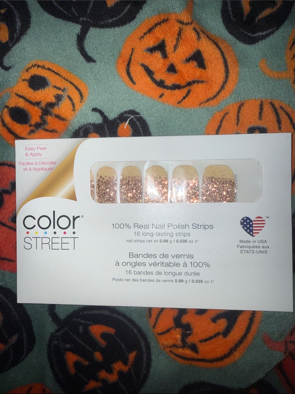Color Street Coming Up Rose Gold Glitter Nail Strips